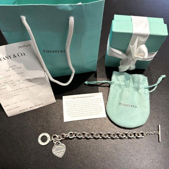 Tiffany & Co. Jewelry - Used Tiffany & Co. Return to Tiffany® Sterling Silver Heart Tag Toggle Bracelet